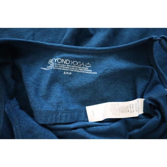 Beyond Yoga Women's Sz S Blue Gem Heather Spacedye Uplevel Midi Jumpsuit - Picture 5 of 8